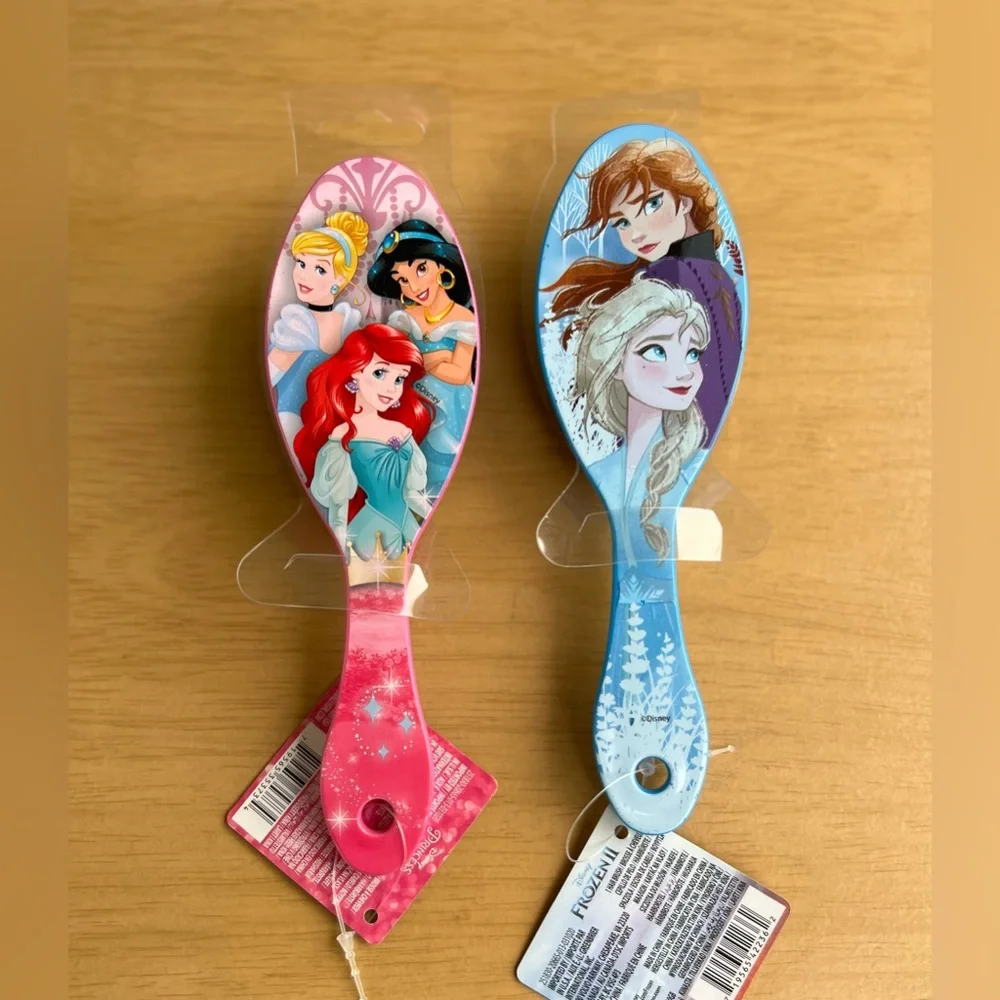 Disney Princess and Frozen Il Girls Hair Brush | Detangling Air Cushion Comb,